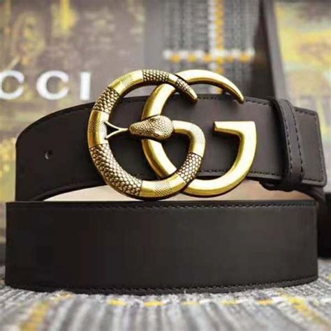 reptile gucci gg belt|Gucci leather belt.